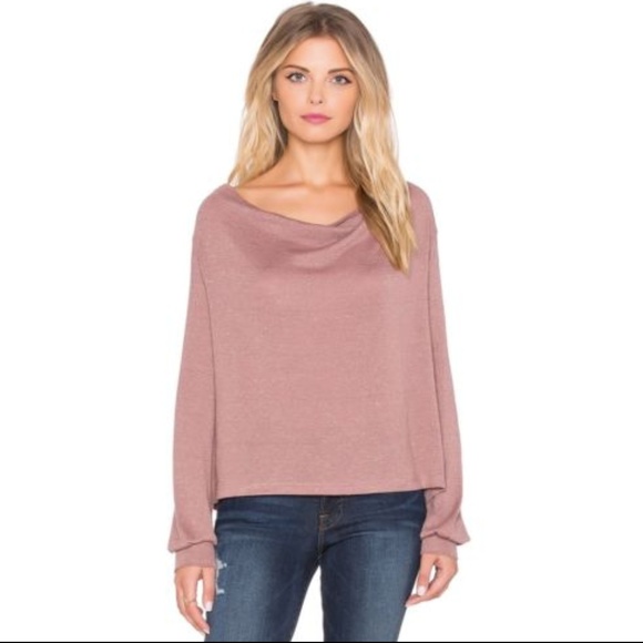 Free People Tops - Free People Smokey Mauve/Metallic Gold Palmer Tee